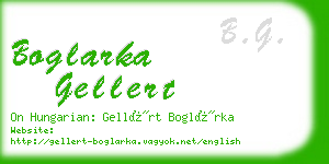 boglarka gellert business card